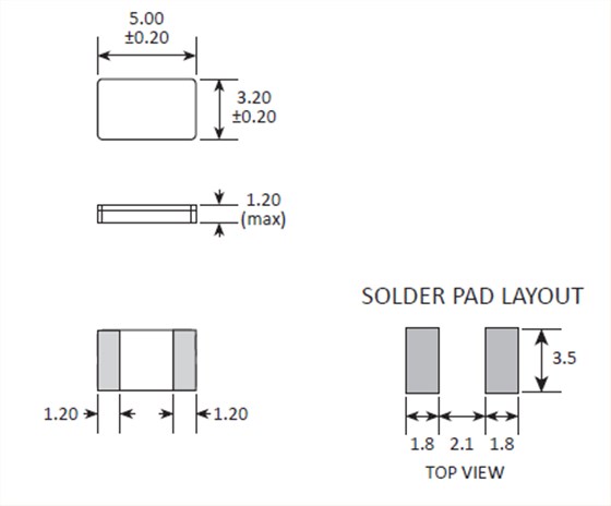 CC2A晶振,5032無(wú)源晶振,石英晶體諧振器
