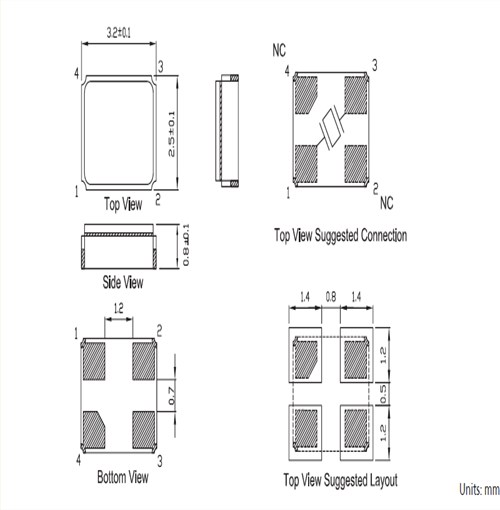 TXC晶振,貼片晶振,7V晶振,7V32000002晶振