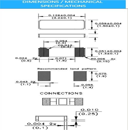英國AEL無源晶振,ELS07智能水電晶振,ELS07-32.768kHz-6-T