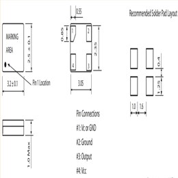 406系列有源晶振,米利倫TCXO晶振,3225mm小體積振蕩器