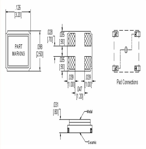 C3系列平板電腦晶振,3225mm,PDI小封裝晶振,4腳無(wú)源晶振