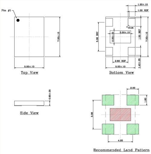 DSC1003AI2-040.0000T,Microchip進口晶振,7050mm,測試設備晶振