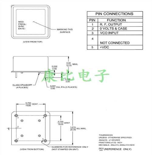 OLA5011-100.0M,正弦波輸出晶振,OLA5振蕩器,恒溫石英晶振,美國普銳特晶振