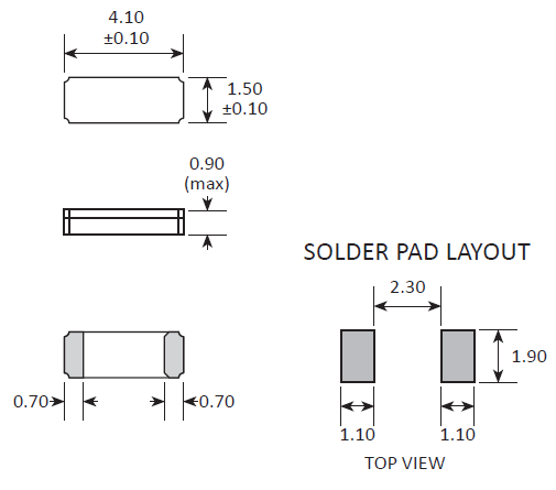 CC5V晶振,進(jìn)口無源諧振器,4115貼片晶振