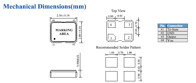 D2SX晶振,有源晶振,小體積四腳貼片晶振